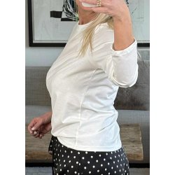 Jasha L/S Re T-shirt- Cloud dancer