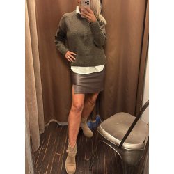 Melba Mw Mini Skirt- Seal Brown
