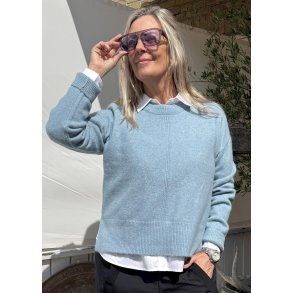 Juno Ls O-neck Knit- Blue Shadow