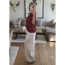 Kadie Mw Wide Pants- Birch Melange