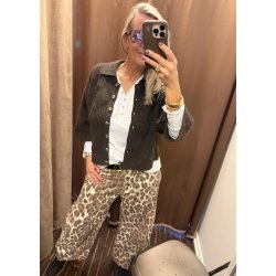 Kaisa Flora 3/4 Knit Cardigan- Seal Brown