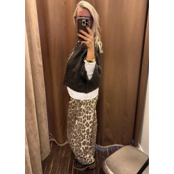 Kaisa Flora 3/4 Knit Cardigan- Seal Brown