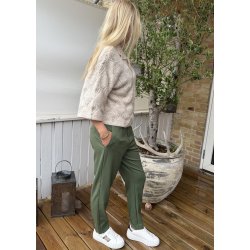 Kaisa Flora 3/4 Knit Cardigan- Birch/ Melange