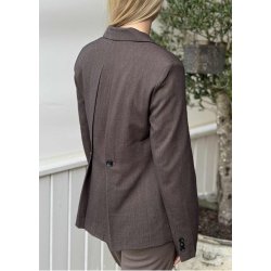 Kara Ls Lo Blazer-Seal Brown Melang