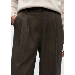 Kara Hw Straight Pants- Brown melange
