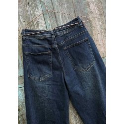 Kate Wide Belt Pants- Dark Blue