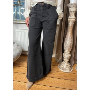 Kate Wide Belt Jeans 2431-Balck