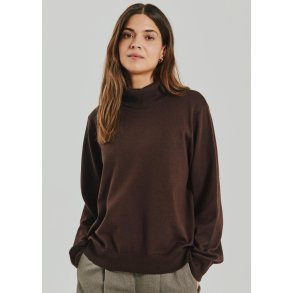 Katie High RollNeck Pullover-Mole