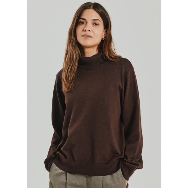 Katie High RollNeck Pullover-Mole