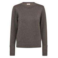 Katie Oneck Button Pullover-Morelmelange