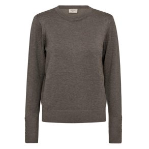 Katie Oneck Button Pullover-Morelmelange