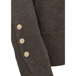 Katie Oneck Button Pullover-Morelmelange