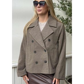 Keily Short Jacket-Morel Melange