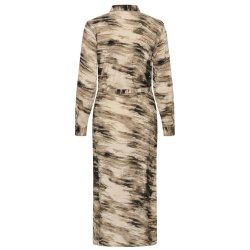 Keri Shirt Dress-Feather Gray Abstr