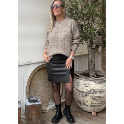 Kikki Knit Pullover- Desert Taupe Melange