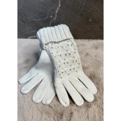 Knit Stone Gloves - Beige