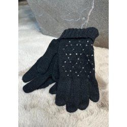 Knit Stone Gloves - Black