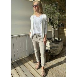 Kuni Thess Siglet  Knit Top- White