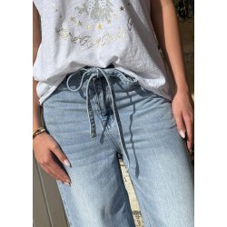 Lara Mw Jogger Pants- Light Denim