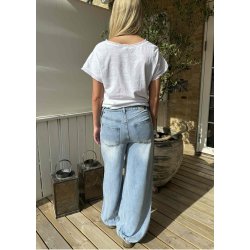 Lara Mw Jogger Pants- Light Denim