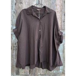LAVIA OVERSIZE SHIRT-CHOKOLATE 
