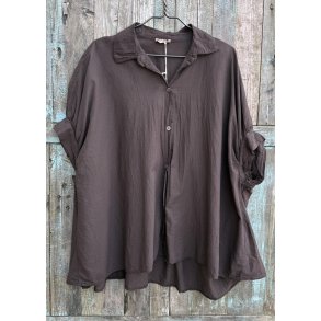 LAVIA OVERSIZE SHIRT-CHOKOLATE 