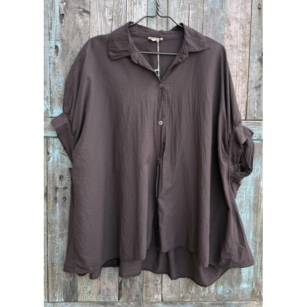 LAVIA OVERSIZE SHIRT-CHOKOLATE 