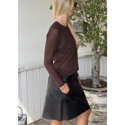 Laya Mesh Blouse Brown Dot