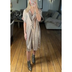 Lea Glam Dress- Rose Gold