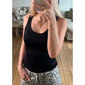 Leena S/L Tank Top- Black