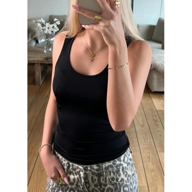 Leena S/L Tank Top- Black