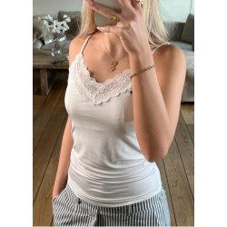 Leena New Lace Singlet- White