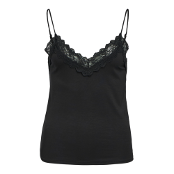 Leena New Lace Singlet- Black 