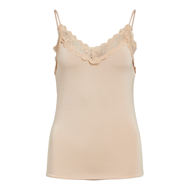 Leena New Lace Singlet- Humus