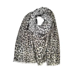 Leo Print Scarf- Taupe