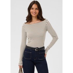 Liddy Boatneck T-shirt- Chalk carafe