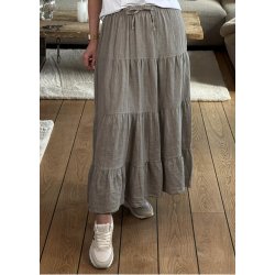 Linen skirt- Taupe
