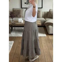Linen skirt- Taupe