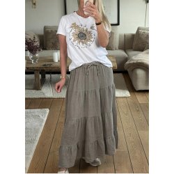 Linen skirt- Taupe