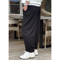 Lisa Ankle Barrel Pants- Black