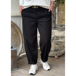 Lisa Ankle Barrel Pants- Black