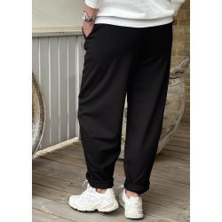 Lisa Ankle Barrel Pants- Black