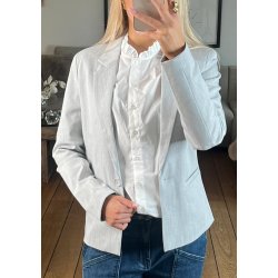 Lisa L/S Button Blazer- Light grey 