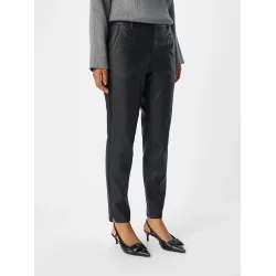 Belle Lisa Coated Pants- black