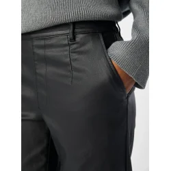 Belle Lisa Coated Pants- black