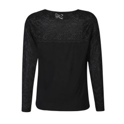 Lisa Ls Lace Blouse -Black