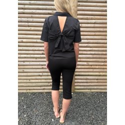 Lisa mw Sli Capri Pants- Black