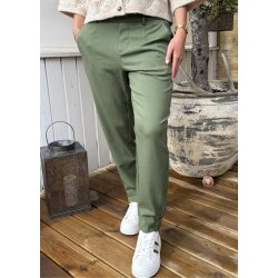 Lisa Slim Pants- Bronze Green