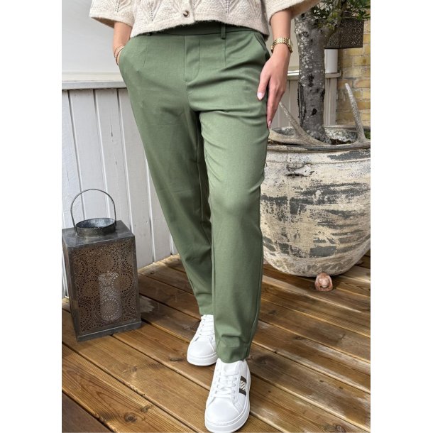 Lisa Slim Pants- Bronze Green