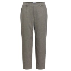 Lisa Slim Pants-Grey Thin Beige